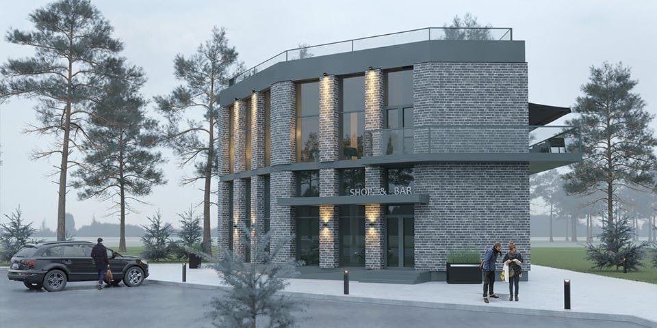 FG Building project: Architectural project of a public building in Zhytomyr